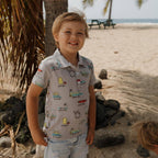 Coco Moon - Surf Report Bamboo Kids Polo Shirt