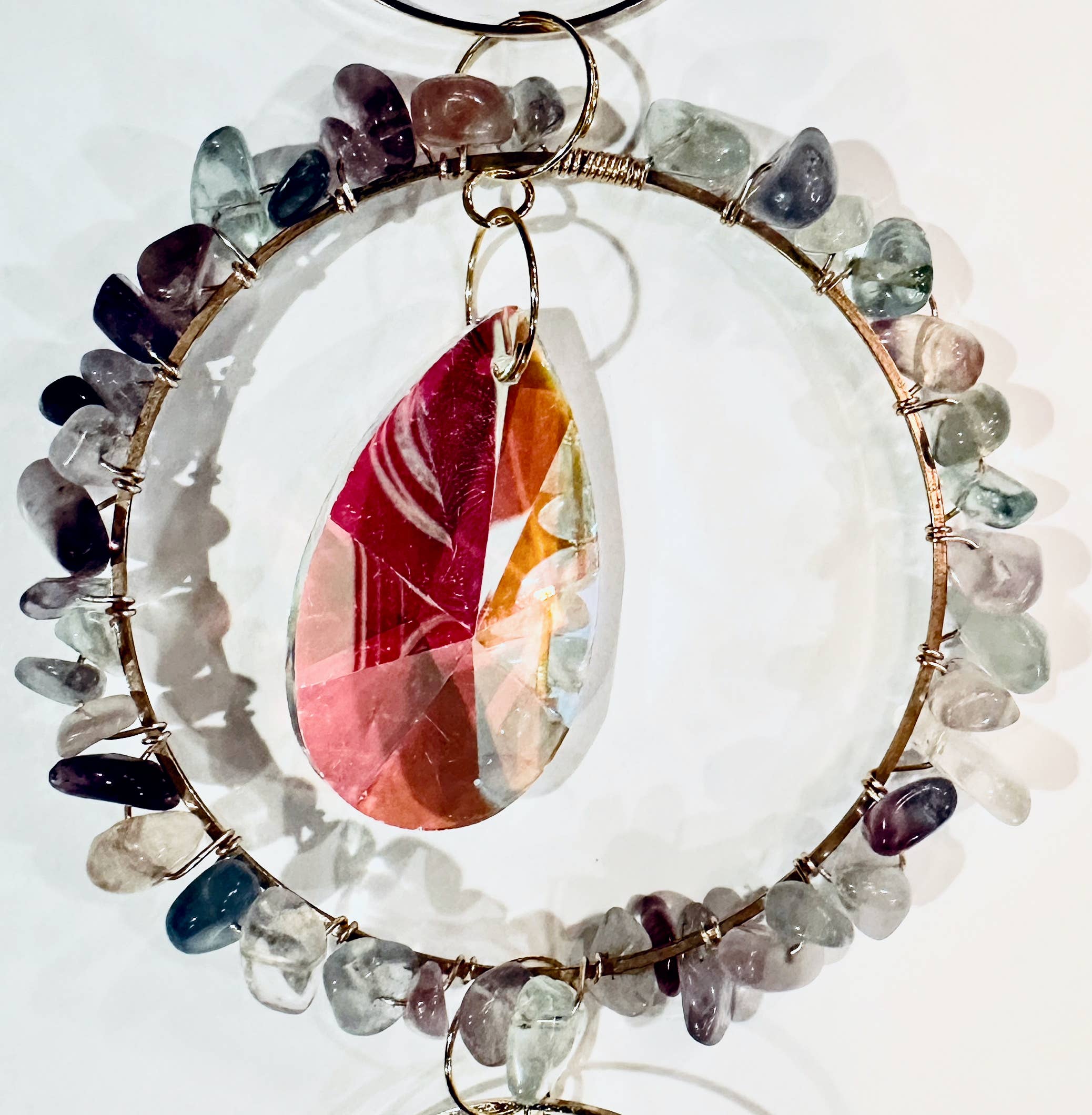 Long Amethyst Crystal Suncatcher