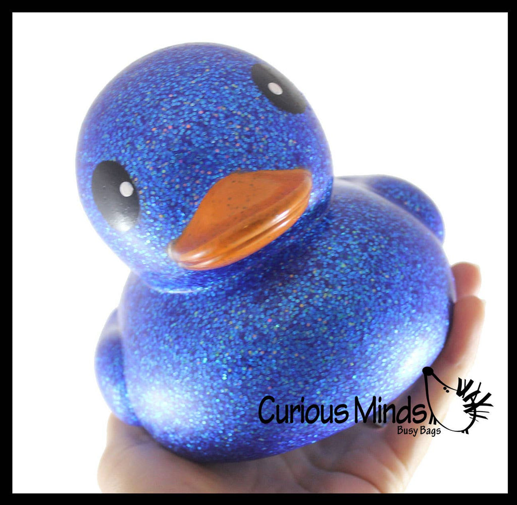 Jumbo Glitter Rubber Ducks - Rubber Ducky Duckies - Cute N