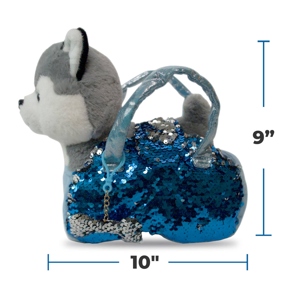 Pet Plush Set with Bag - Husky Dog