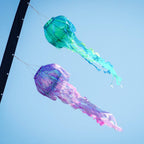 40-inch Teal Iridescent Jellyfish 3D Windsock