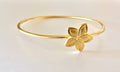 Plumeria Gold or Silver Bangle