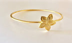 Plumeria Gold or Silver Bangle