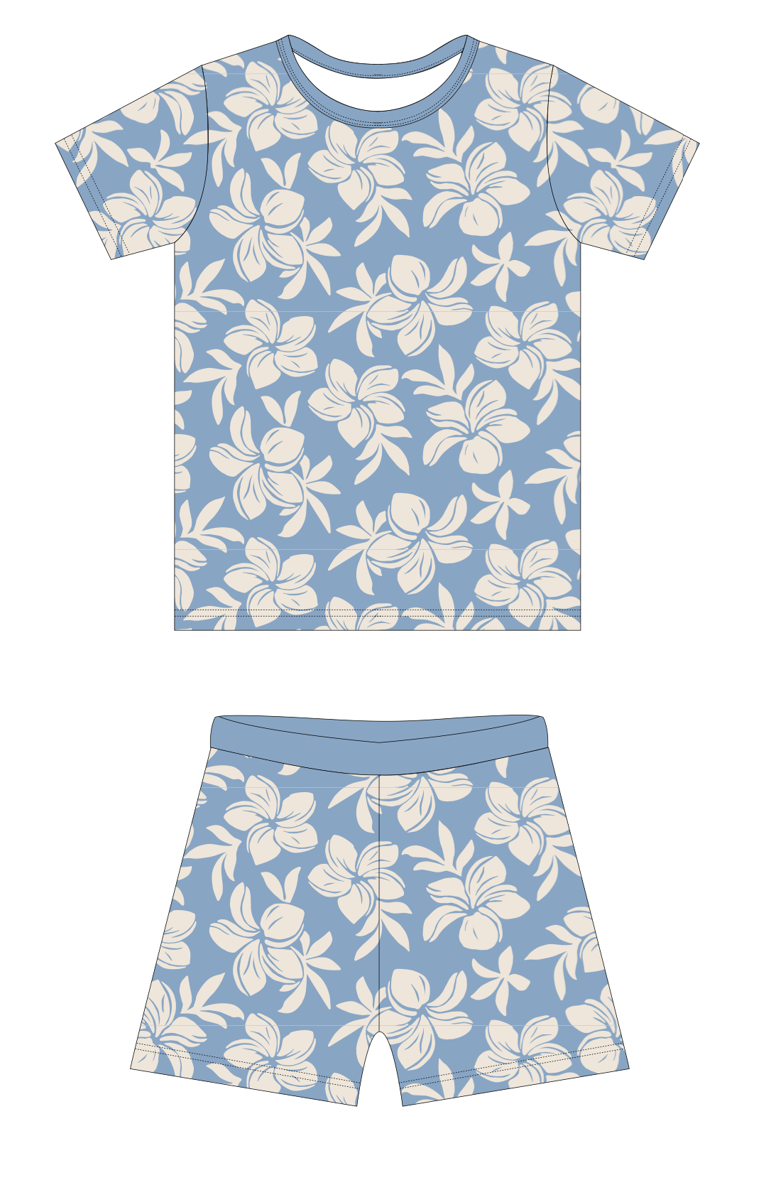 Plumeria Dreams Short Bamboo Pajamas