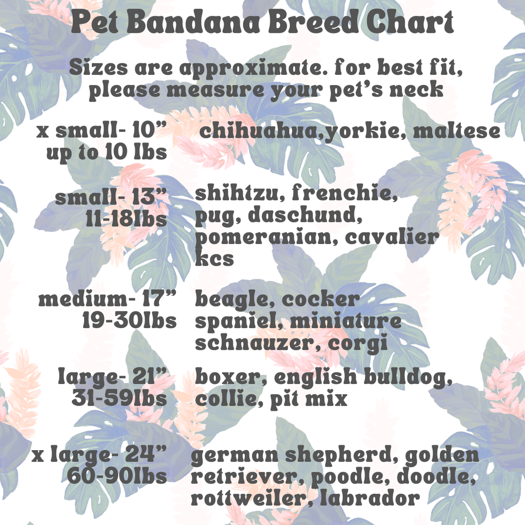 Pet Bandana- Pineapple Drinks