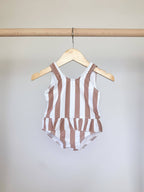 Sienna Stripe Ruffle Skirted One Piece Swimsuit