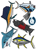 Fish of the Pacific Educational Coloring Book -