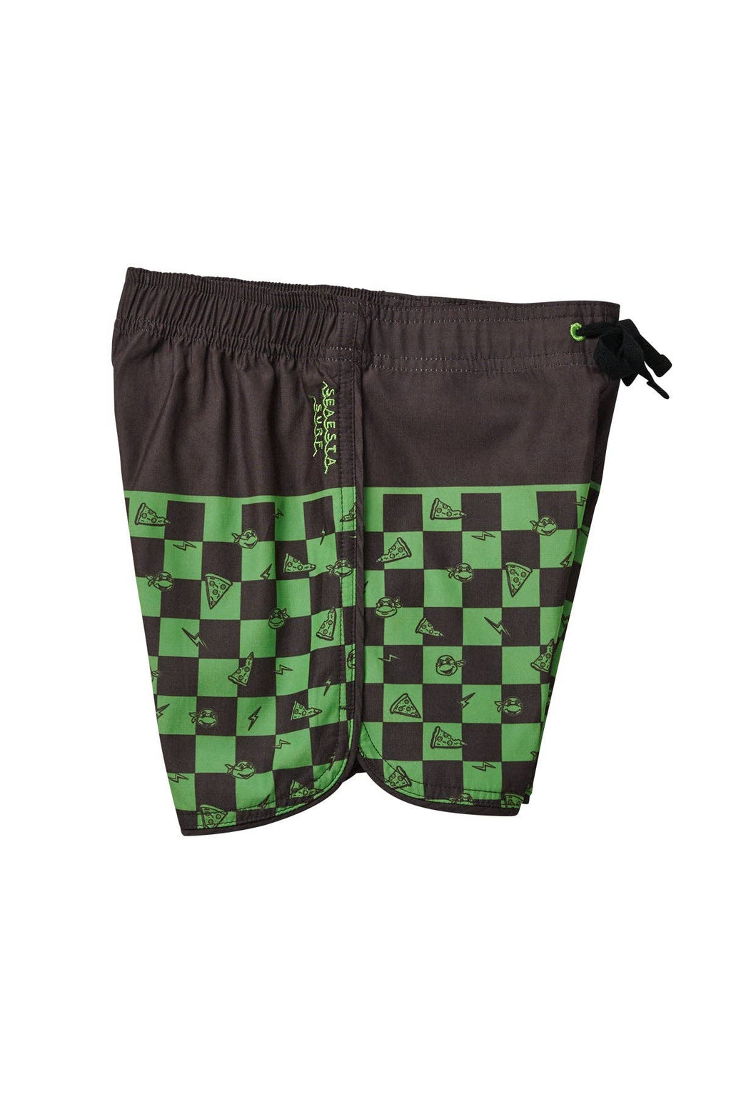 Seaesta Surf x Teenage Mutant Ninja Turtles® Mutant Checker Boardshorts / Turtle Green