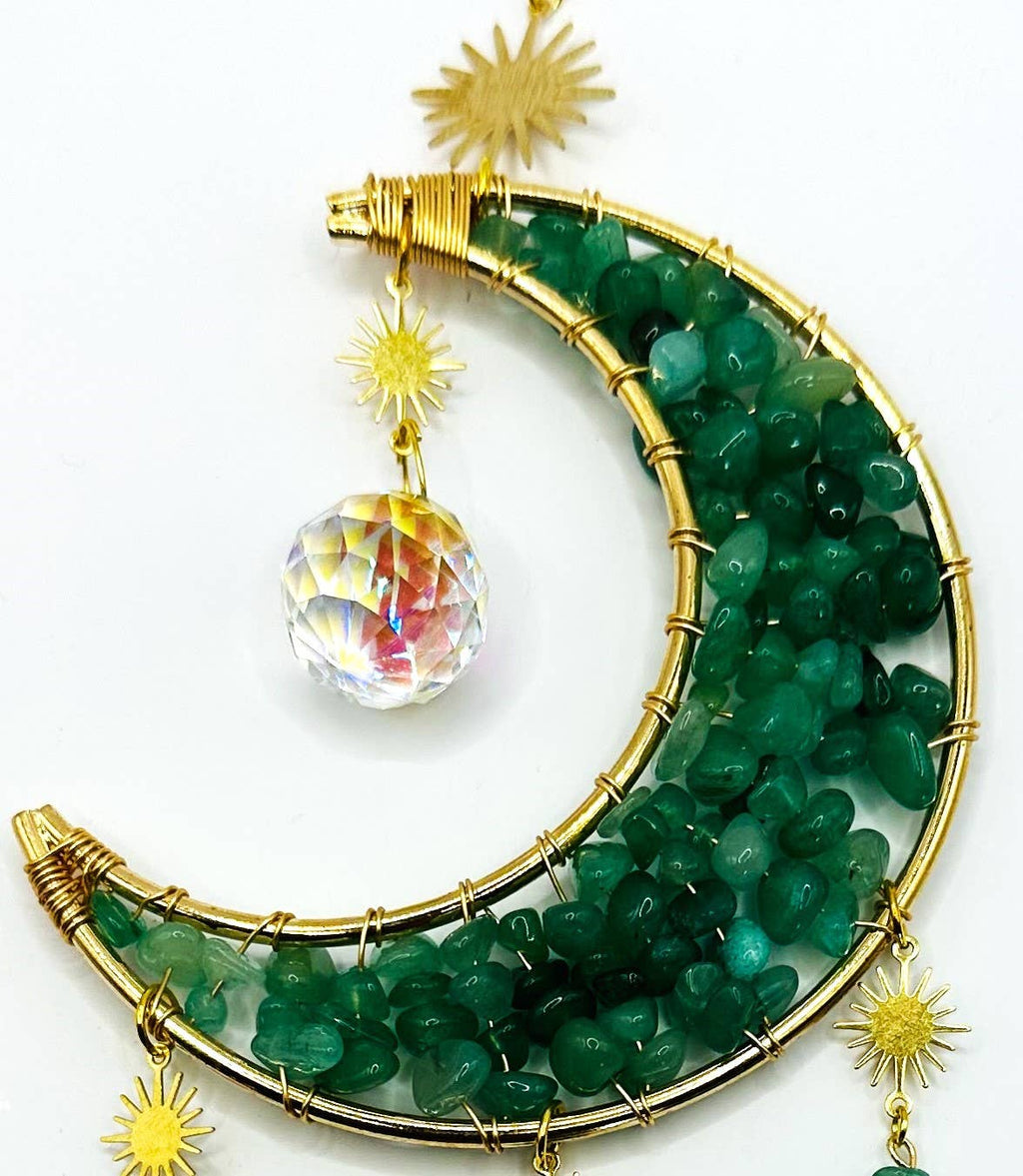 Suncatchers - Crescent Moon with Stones