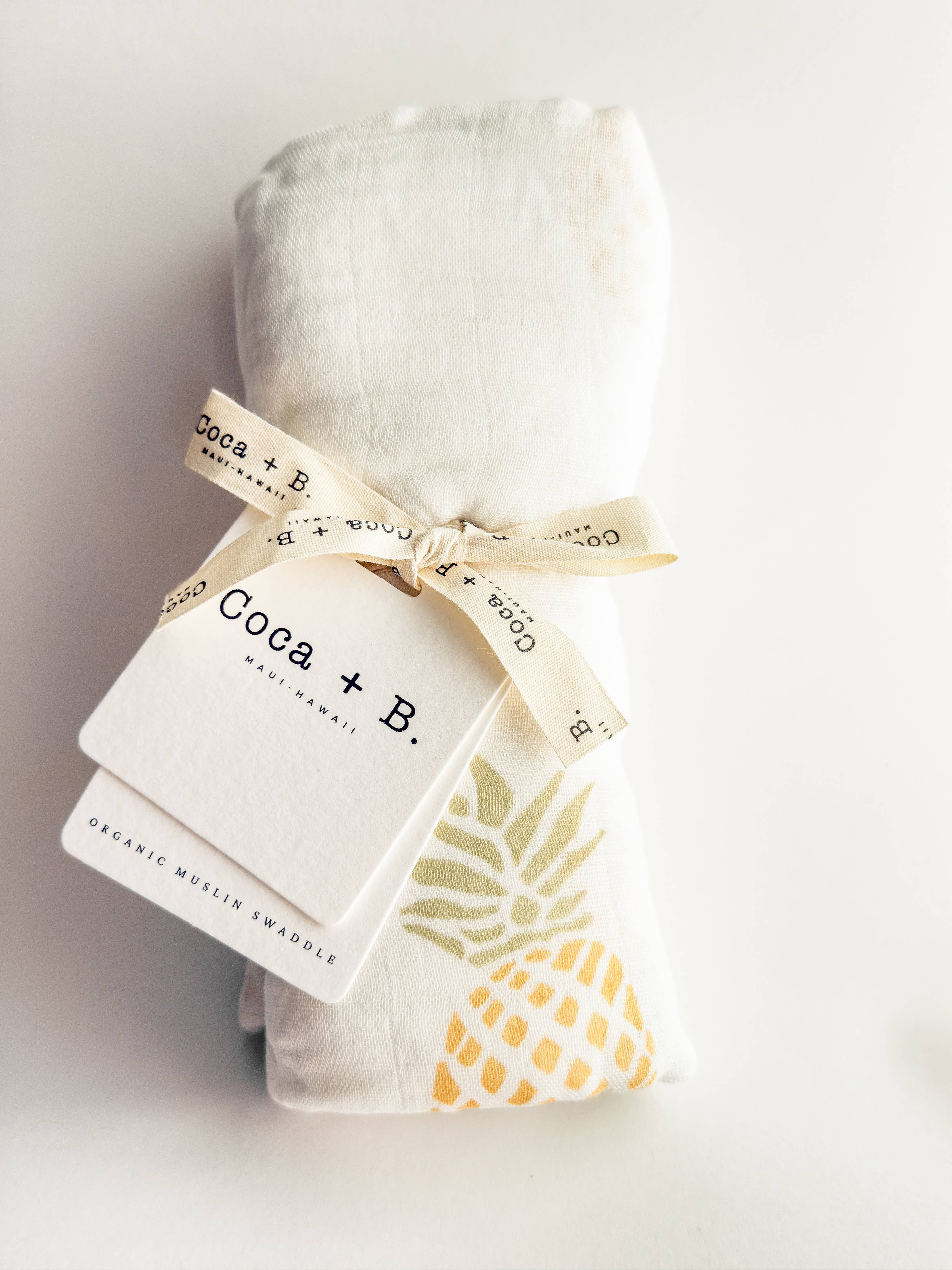 Tropical Pineapple Organic Bamboo Swaddle