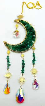 Suncatchers - Crescent Moon with Stones
