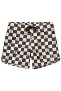 Peanuts® Black White Checkerboard Boardshorts / Strand