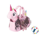 Pet Plush Set with Bag - Pink Unicorn