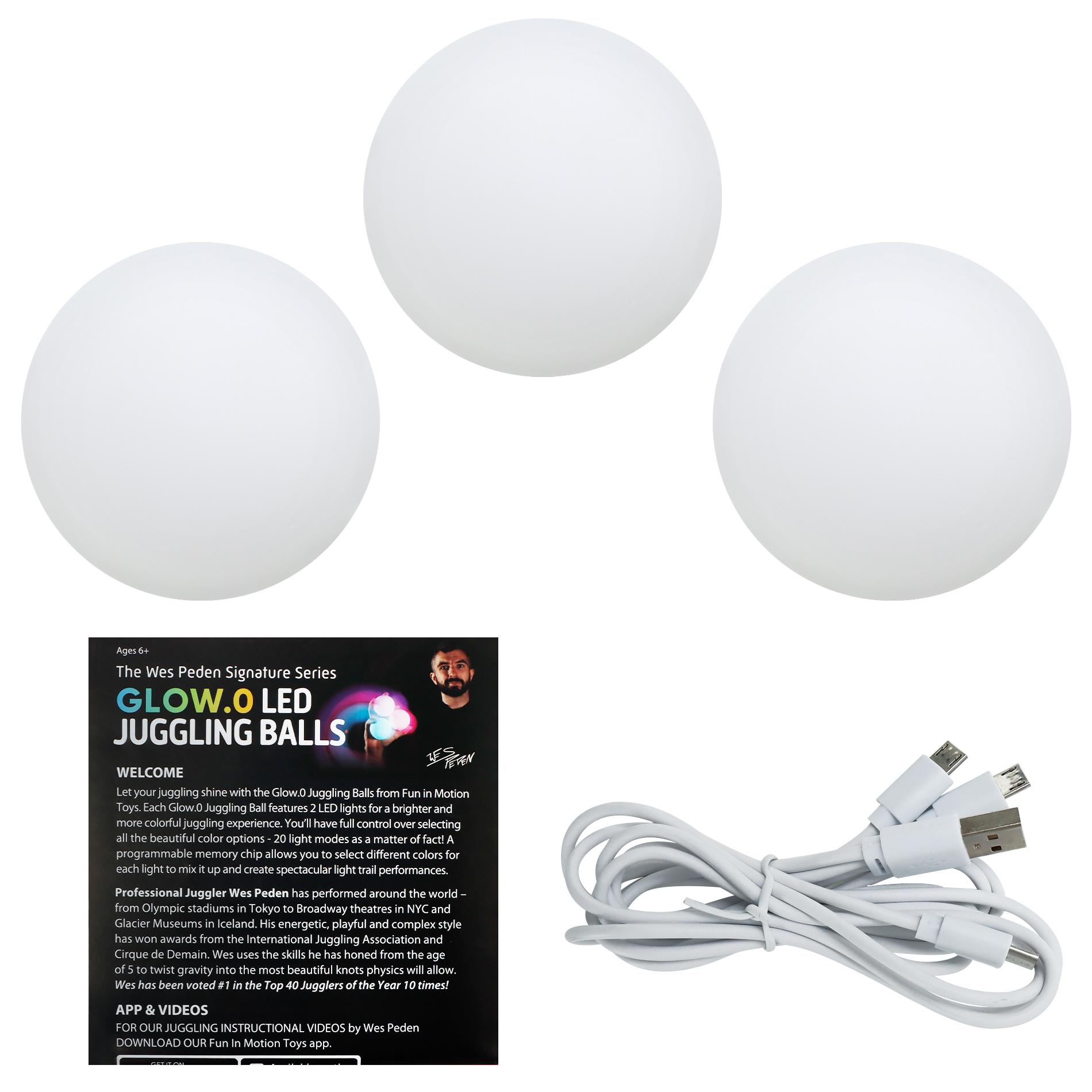 Glow LED Juggling Ball Set