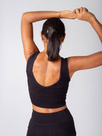 Organic Reversible Activewear Tank | Black