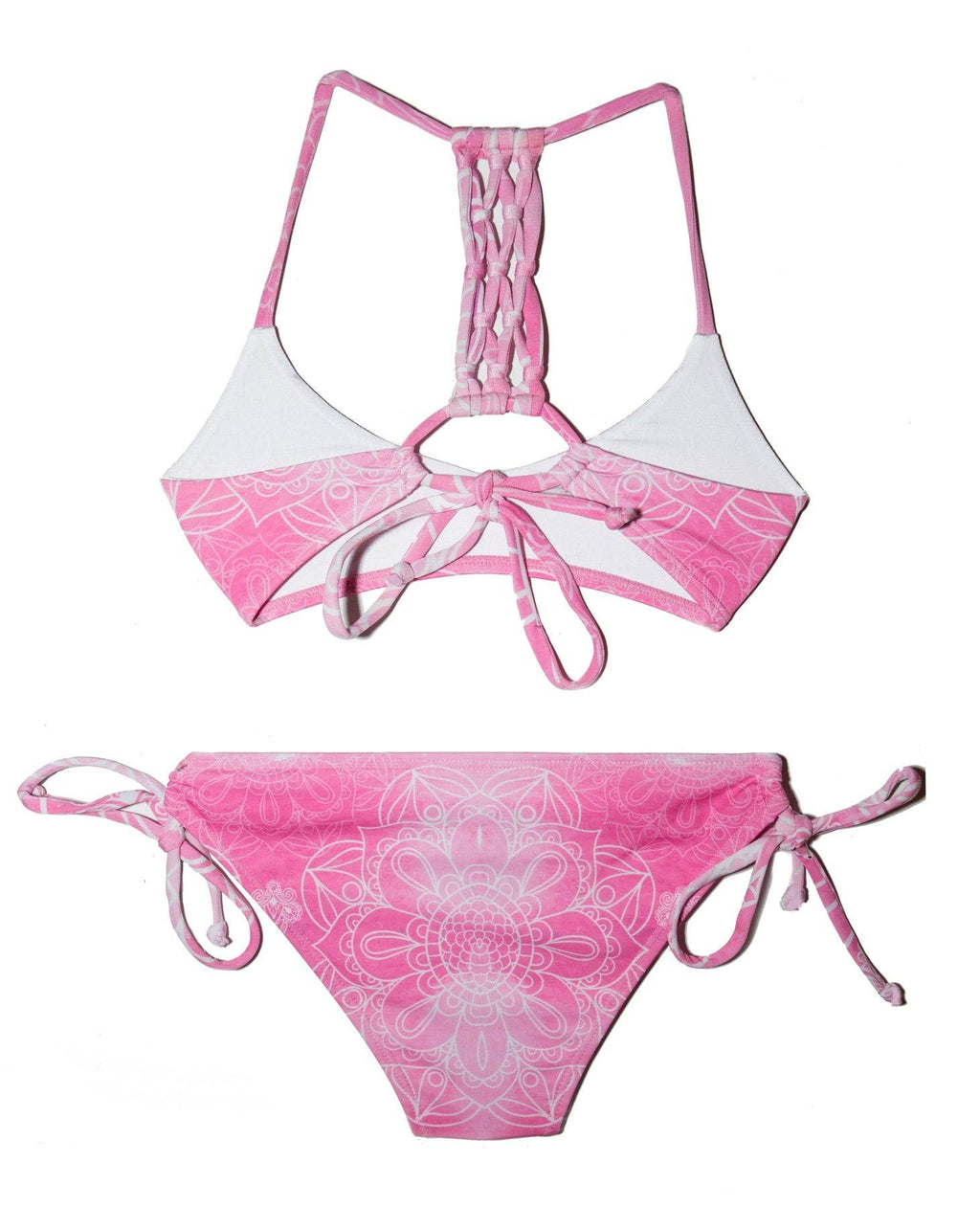 Girls Pink Two-Piece Bikini Swimsuit | Girls Size 8/10