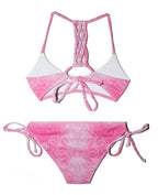 Girls Pink Two-Piece Bikini Swimsuit | Girls Size 8/10