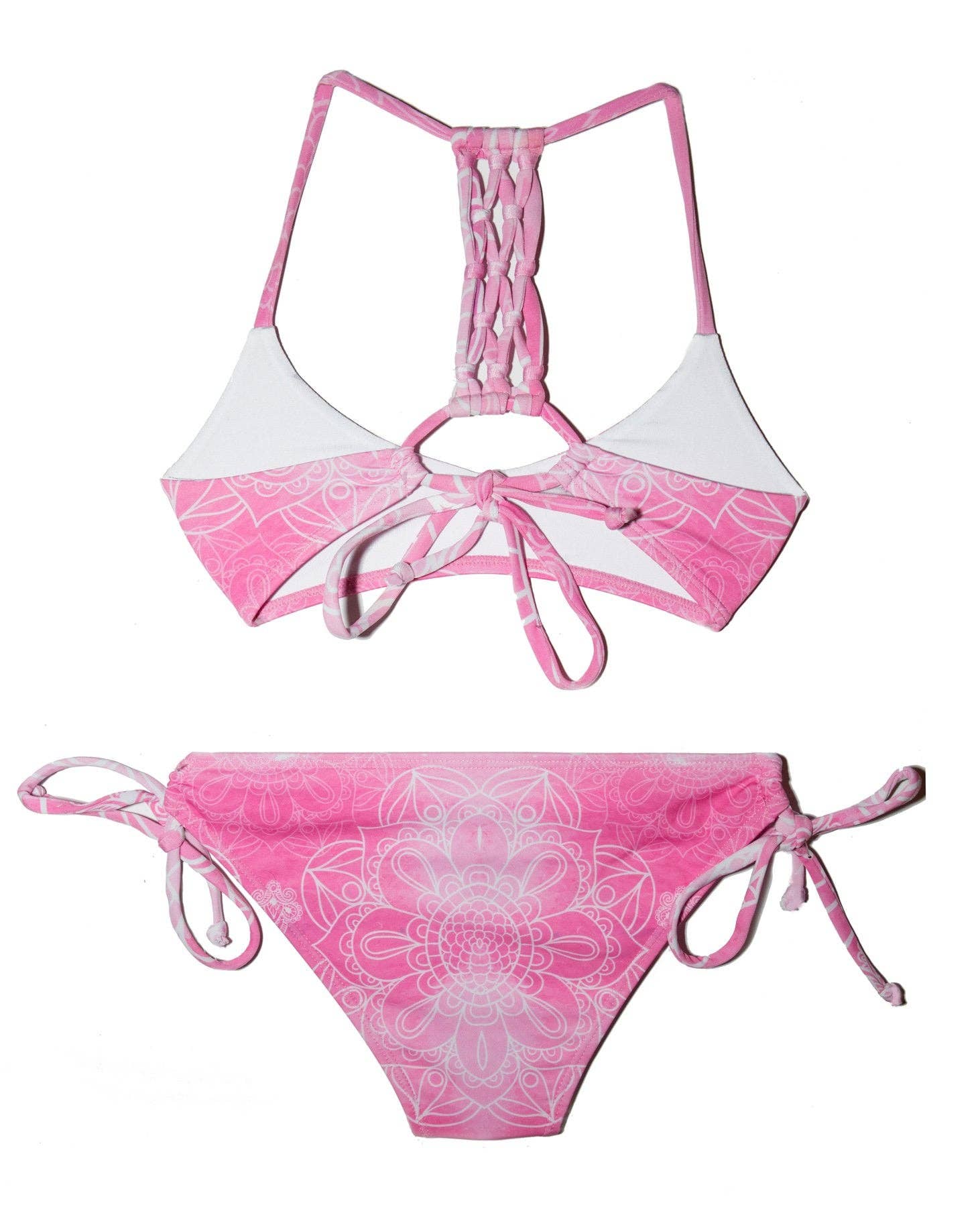 Girls Pink Two-Piece Bikini Swimsuit | Girls Size 8/10