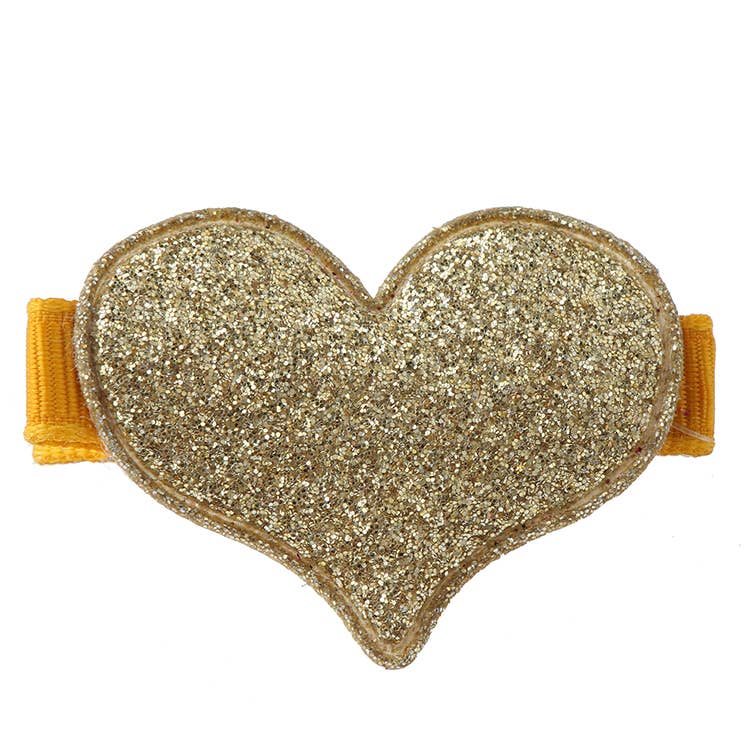 Sparkle Heart Hair Clips