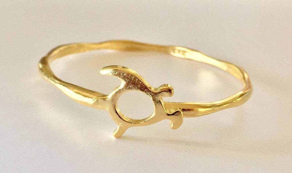 Honu Sea Turtle Gold or Silver Bangle