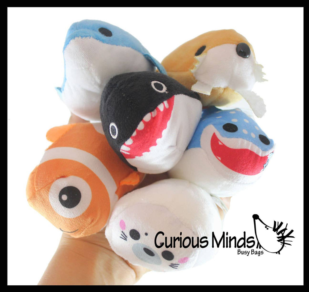 Mini Ocean Animal Small Plush Stuffed Animals - Shark, Dol