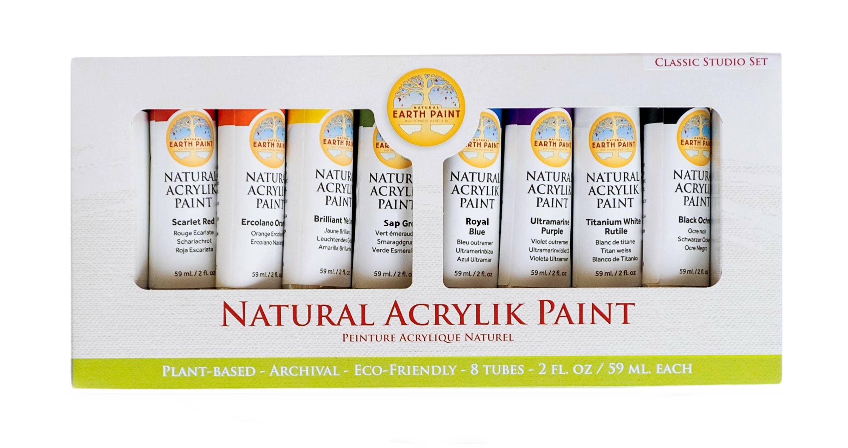 Natural Acrylik Paint Set: Eco Friendly Plant Based
