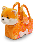 Pet Plush Set with Bag - Orange Shiba Inu
