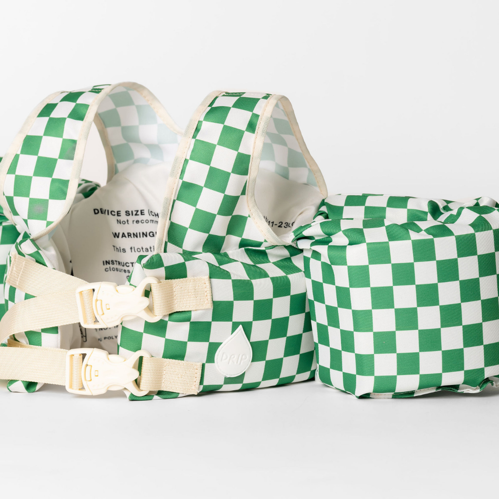 Green Checkered Floatie Vest