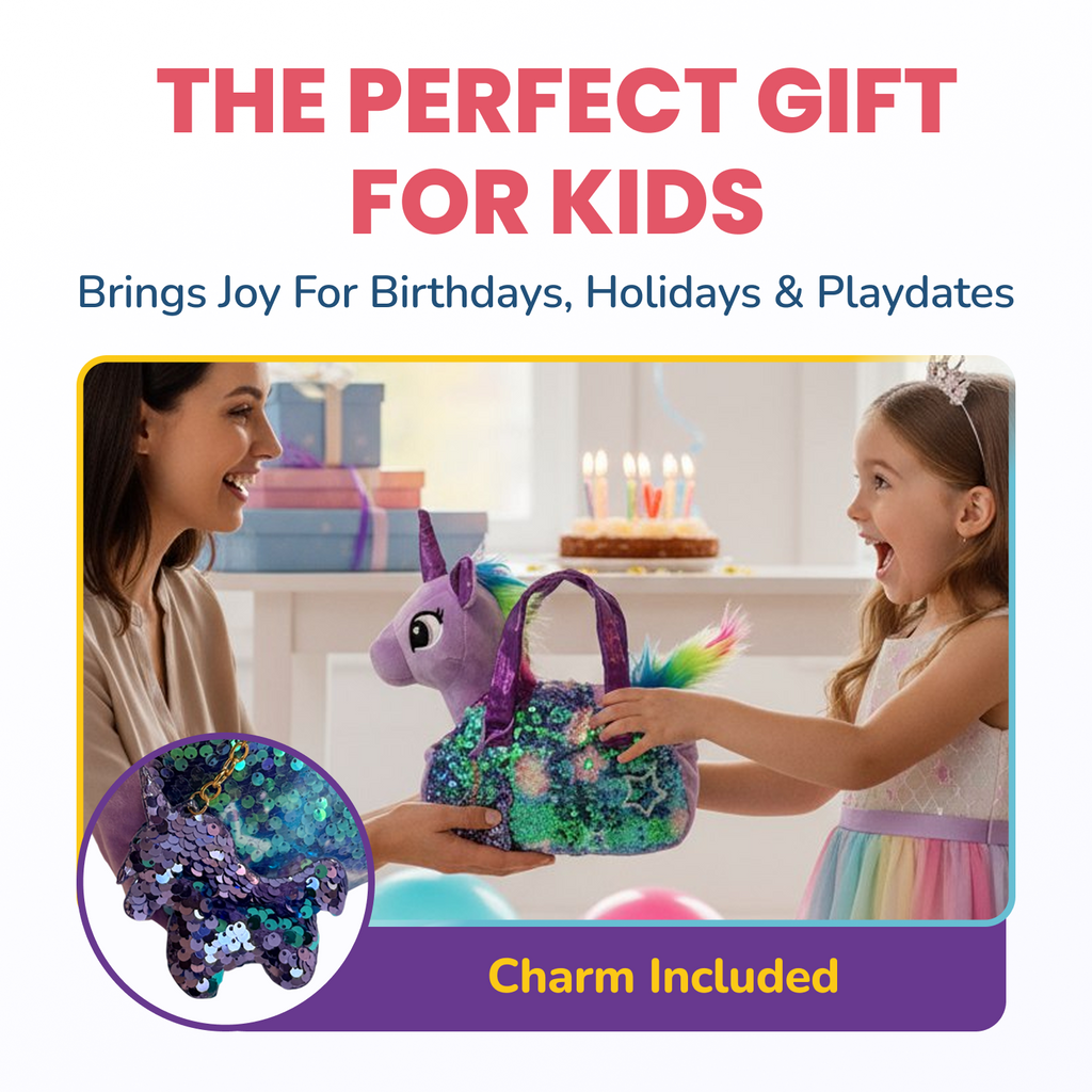 Pet Plush Set with Bag - Light Purple