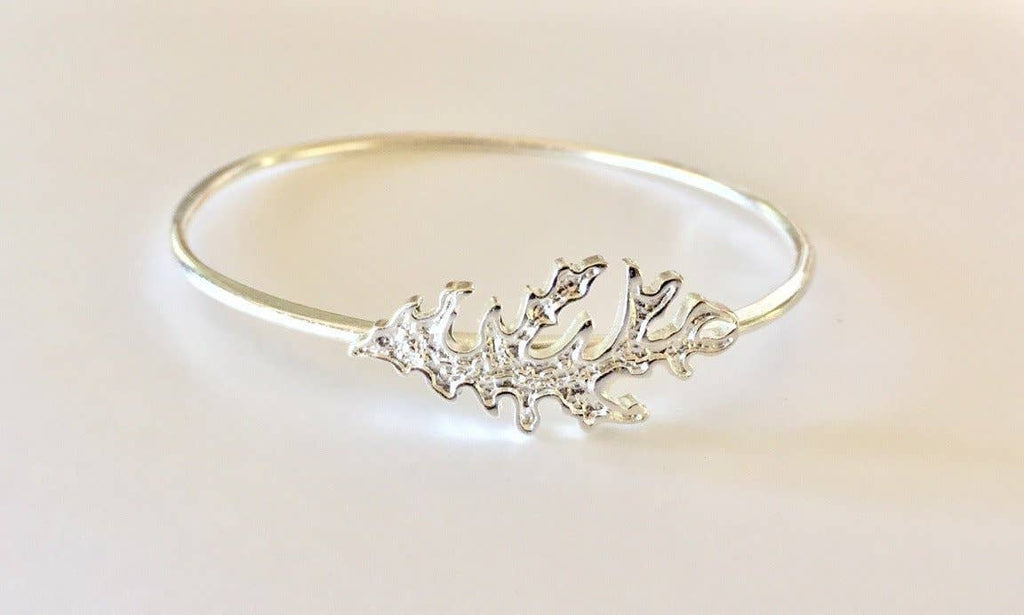 Coral Gold or Silver Bangle