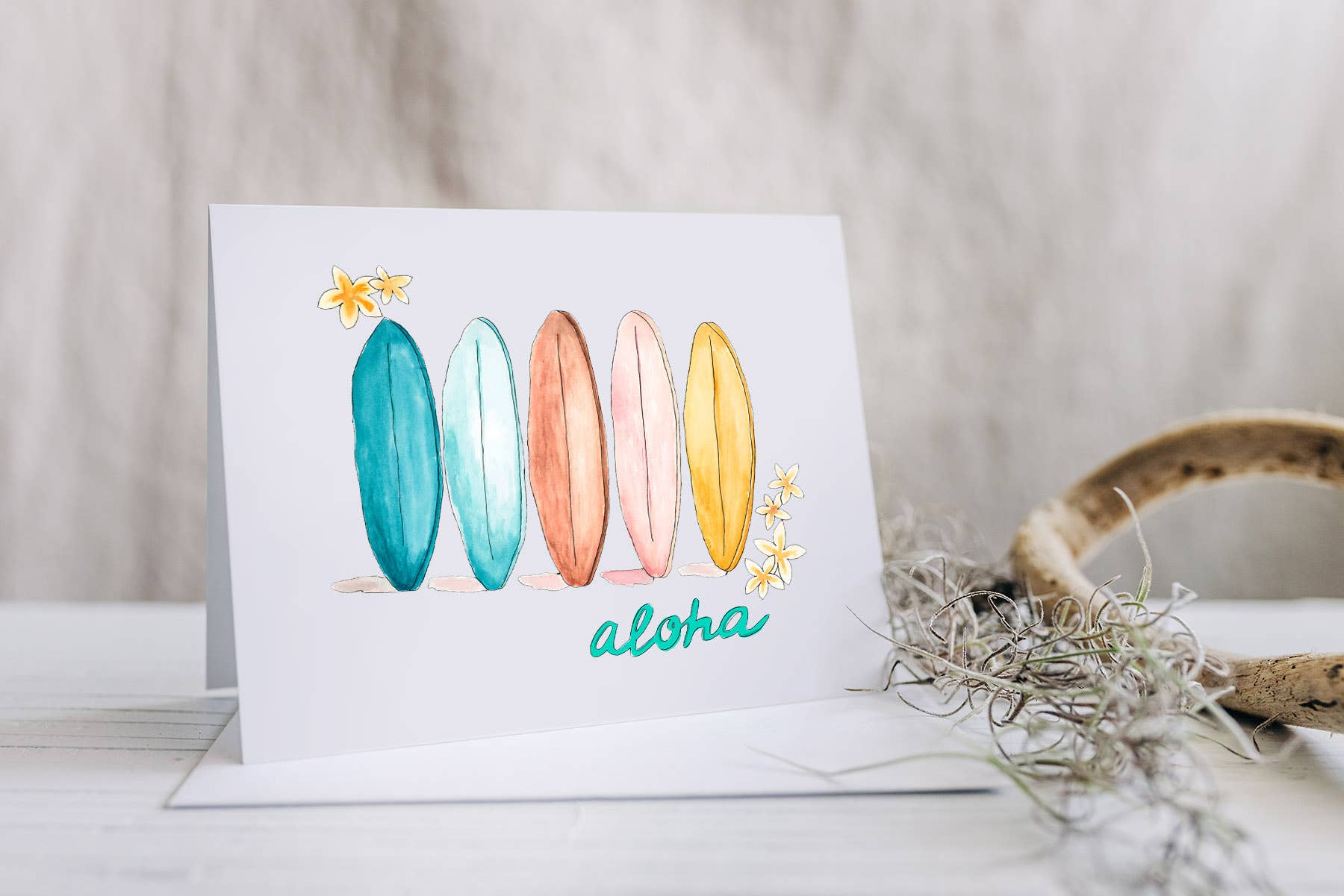 Aloha Surfboards Greeting Card