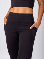 Organic Crop/Petite Leggings | Black