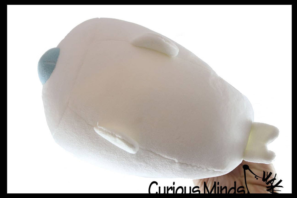 Chubby Plush Harp Seal Stuffed Animal Toy - Soft Squishy Rol