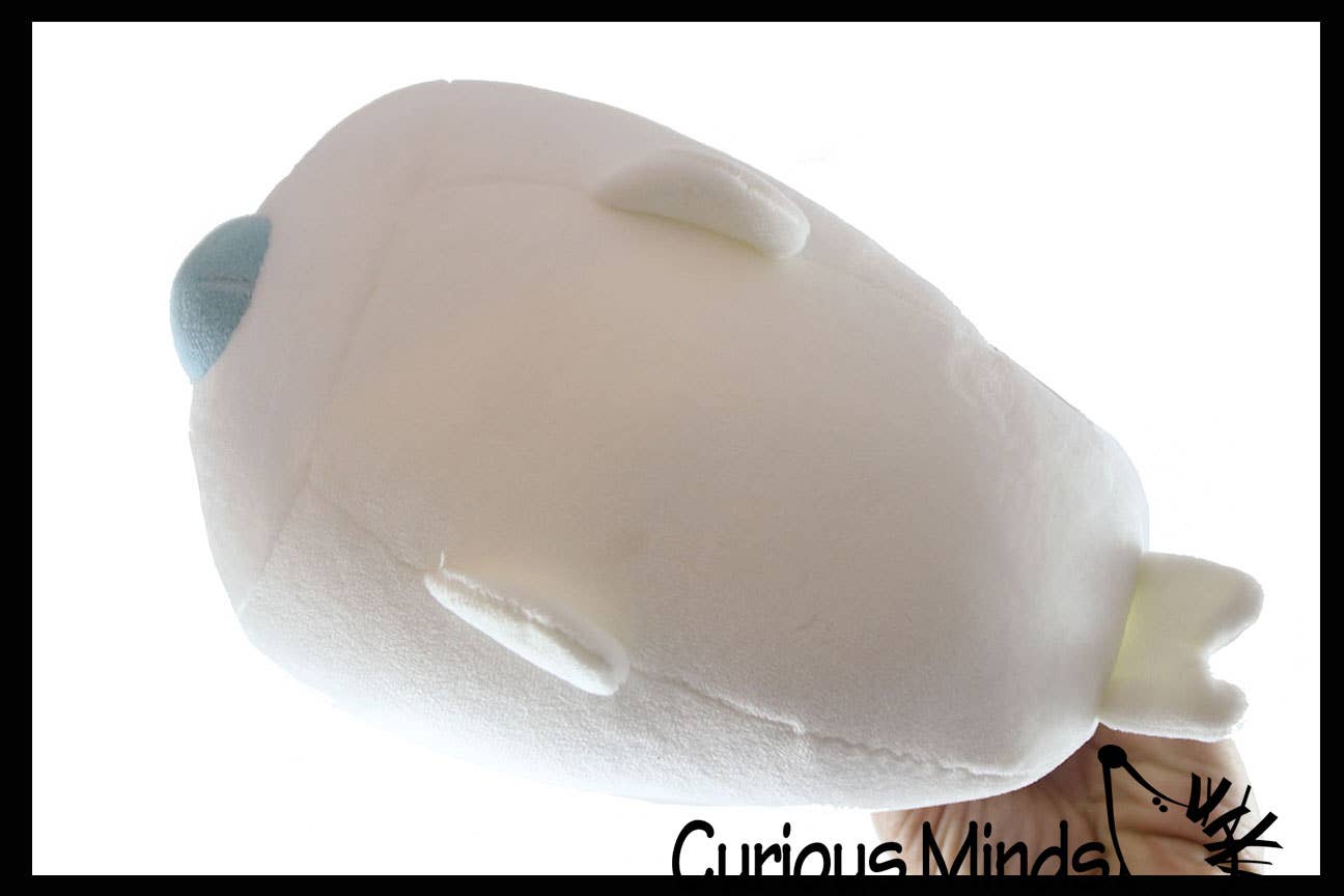 Chubby Plush Harp Seal Stuffed Animal Toy - Soft Squishy Rol