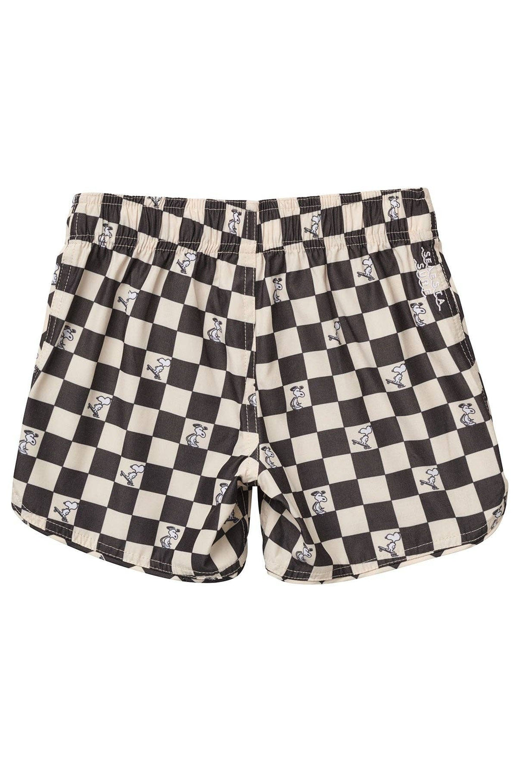 Peanuts® Black White Checkerboard Boardshorts / Strand