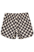 Peanuts® Black White Checkerboard Boardshorts / Strand