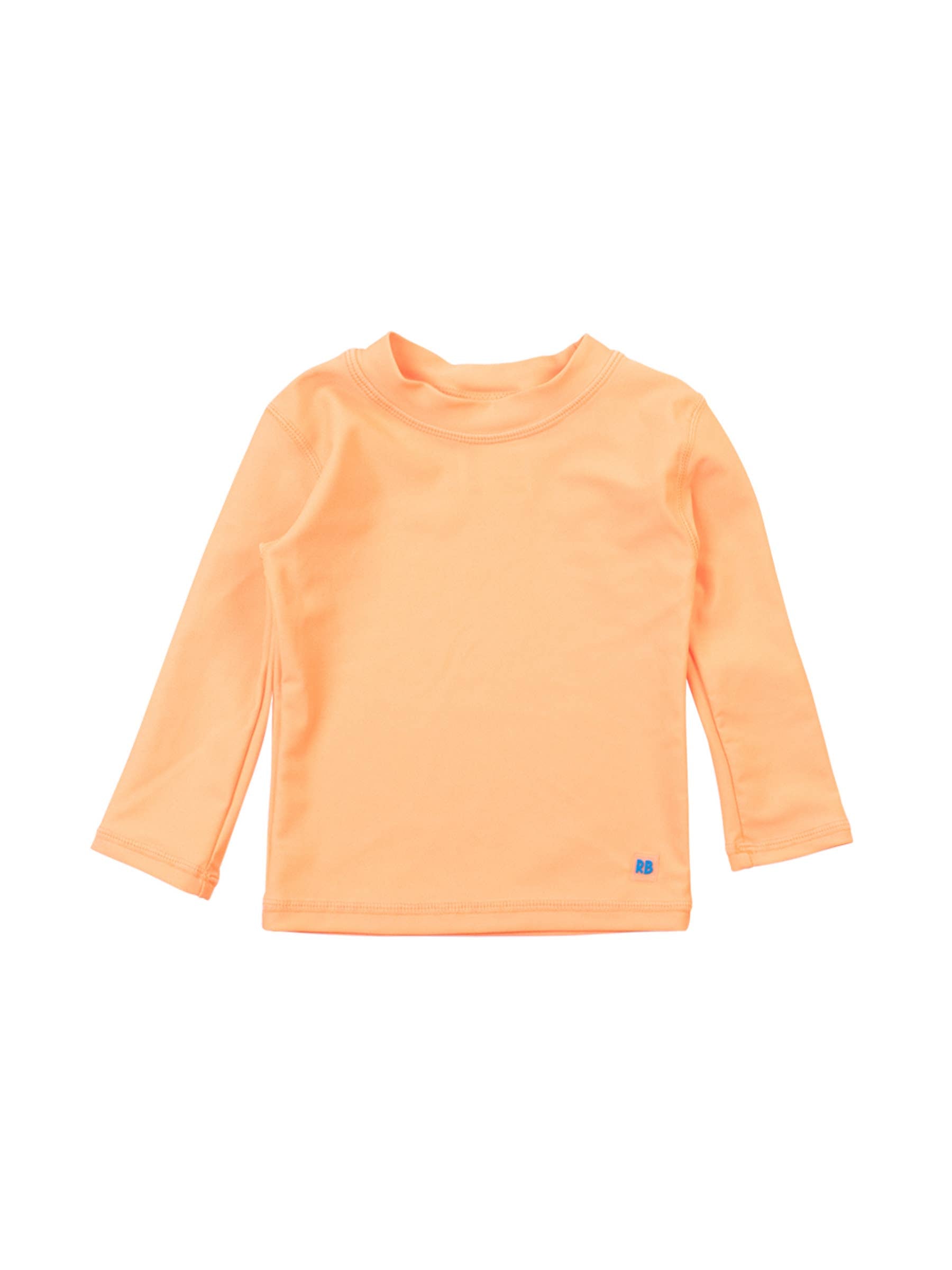 Boys Neon Orange Long Sleeve Rash Guard
