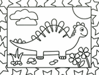 Stained Glass Coloring: Dinosaurs