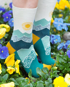 Peak Experience Socks | Green, White