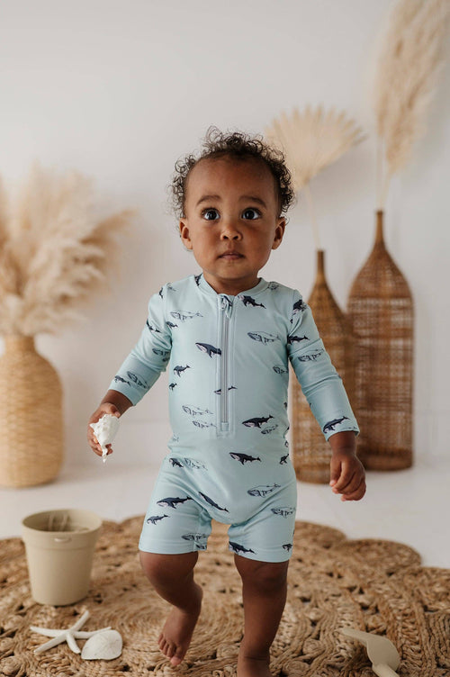 Baby One-Piece Rash Guard Swimsuit