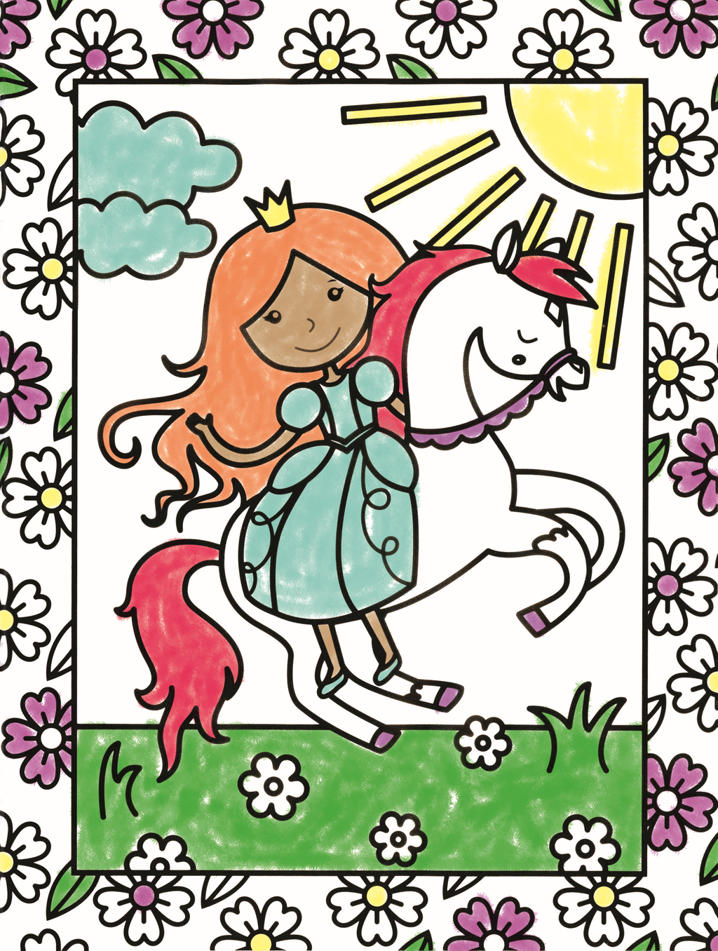 Stained Glass Coloring: Princesses