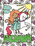 Stained Glass Coloring: Princesses