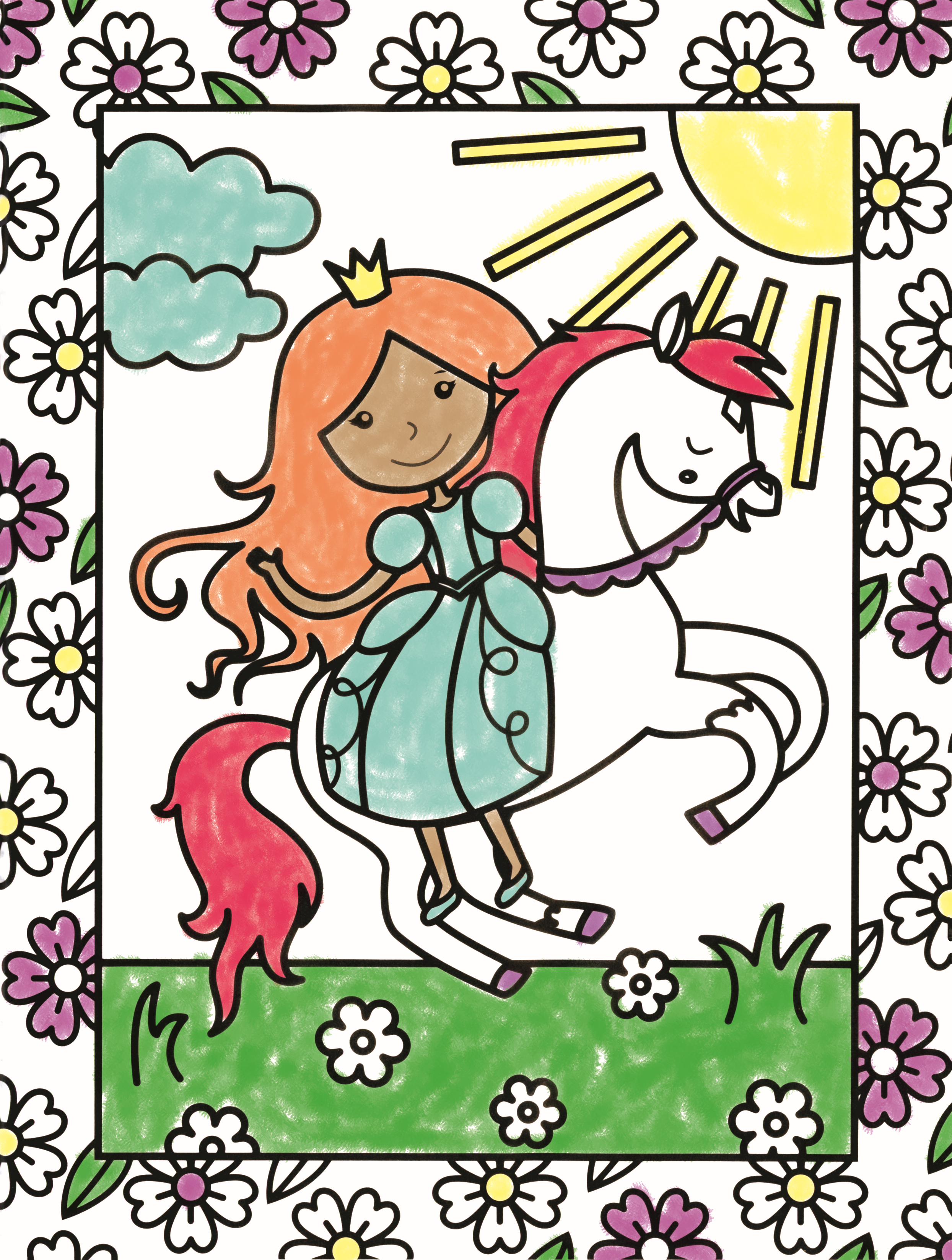 Stained Glass Coloring: Princesses