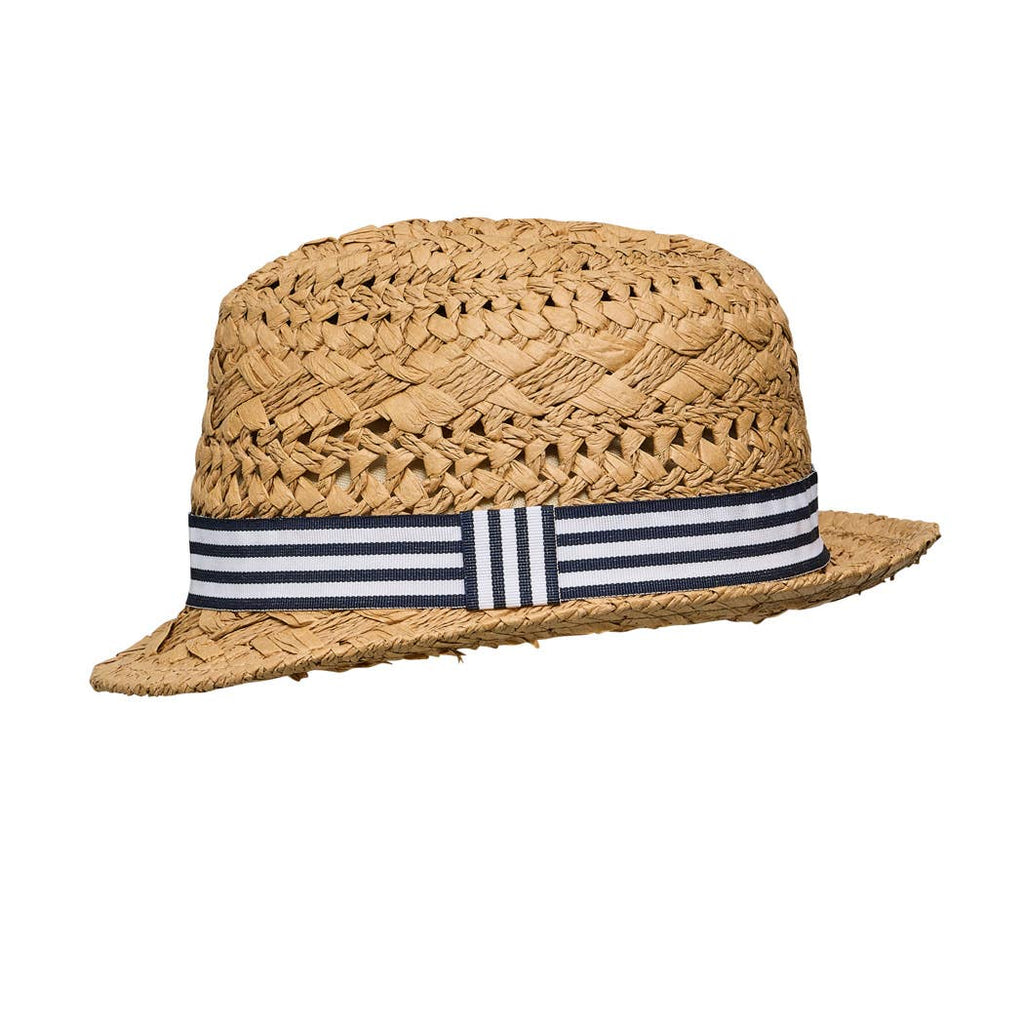 Beach Stripe Fedora Sun Hat for Kids