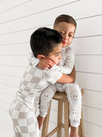 Espresso Check Two Piece Set