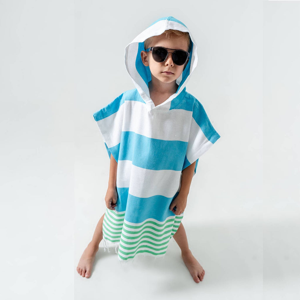 Kids Hooded Poncho Beach Towel