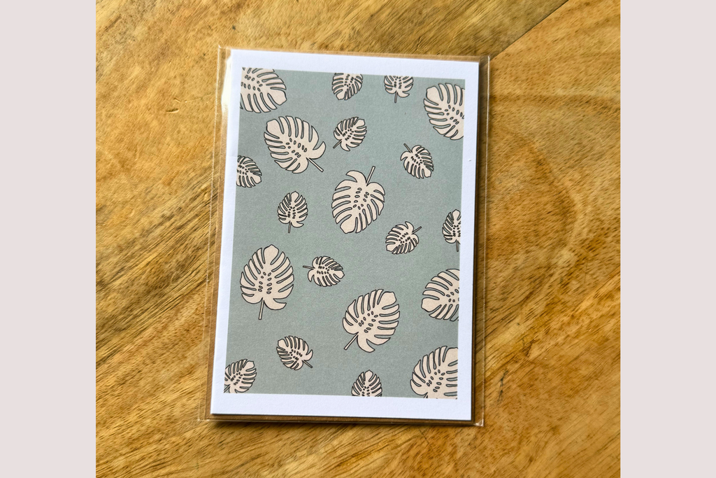 Monstera Collage Card