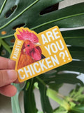 Are you Chicken? Sticker / Kauai Rooster