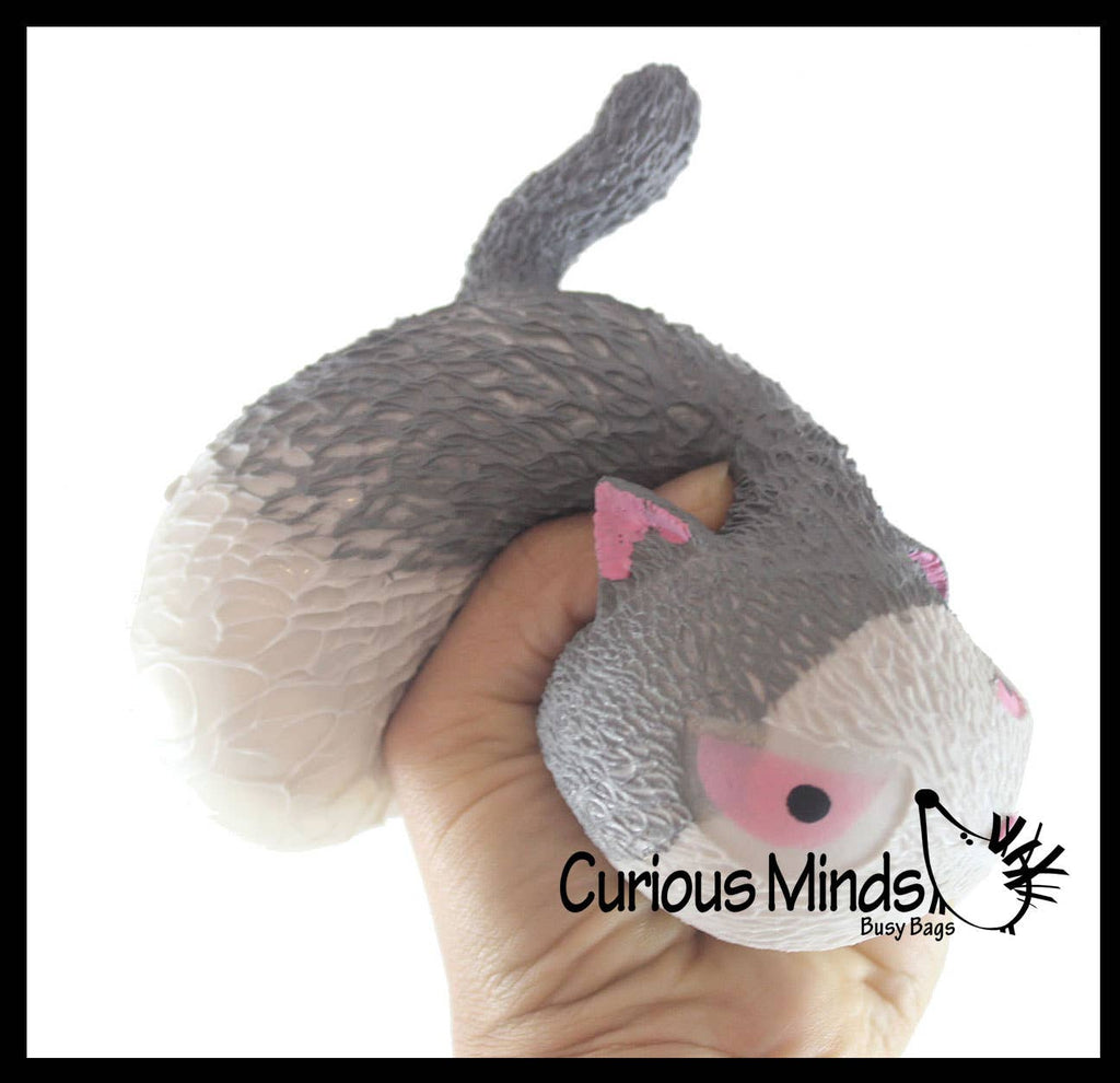 Angry Cat Soft Fluff Doh - Filled Squeeze Stress Balls  -