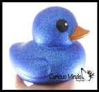 Jumbo Glitter Rubber Ducks - Rubber Ducky Duckies - Cute N